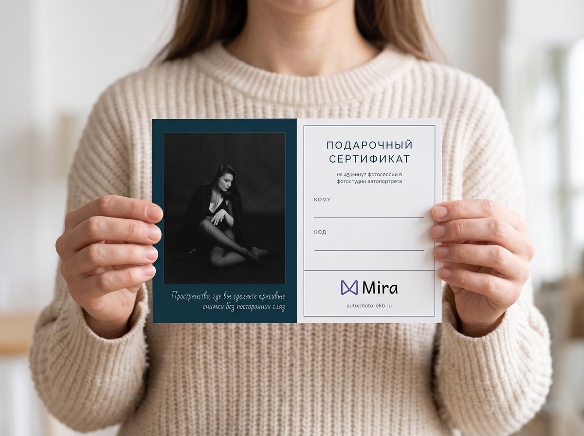 Подарочный сертификат на фотосессию